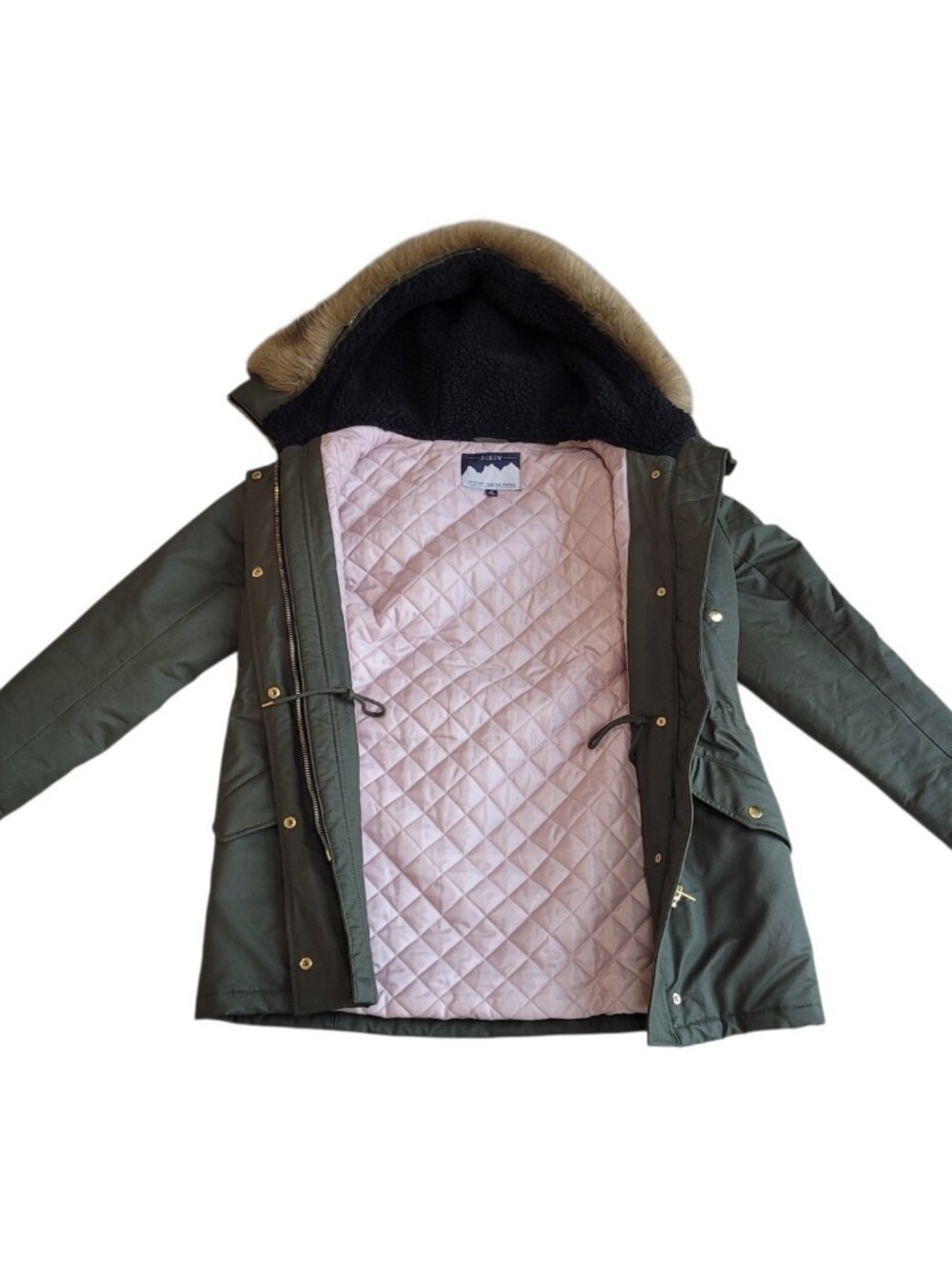 EUC J.Crew Perfect Winter Parka Eco-Friendly Primaloft Size M - Picture 7 of 13